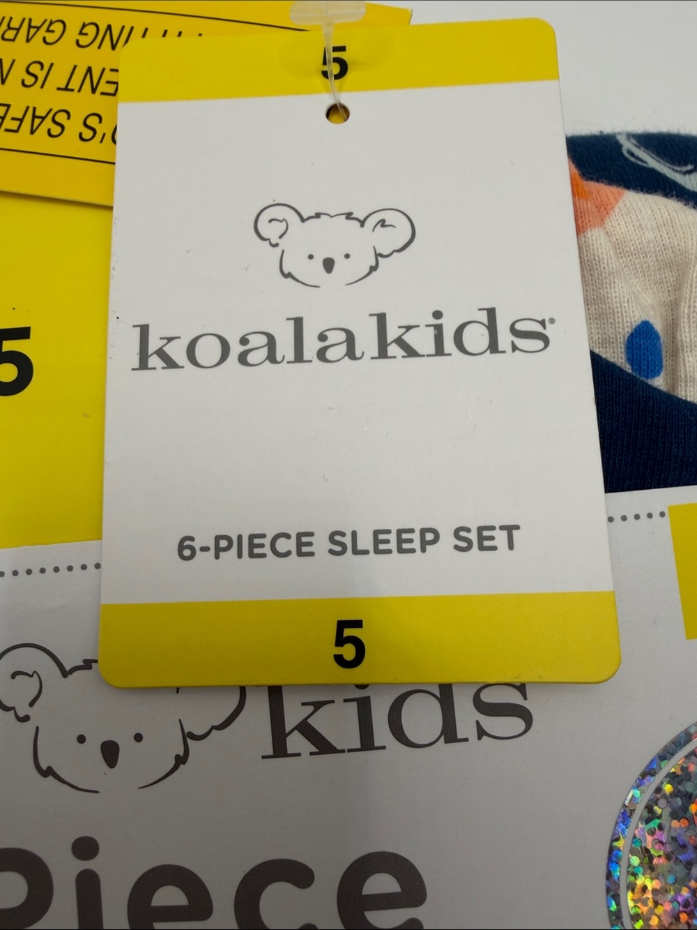 Koala Kids Light Blue & Navy 6-Piece Sleep Set - Picture 2 of 5
